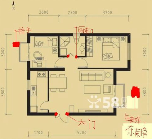 哪位风水大师知道厕所门正对大门如何化解谢谢啦
