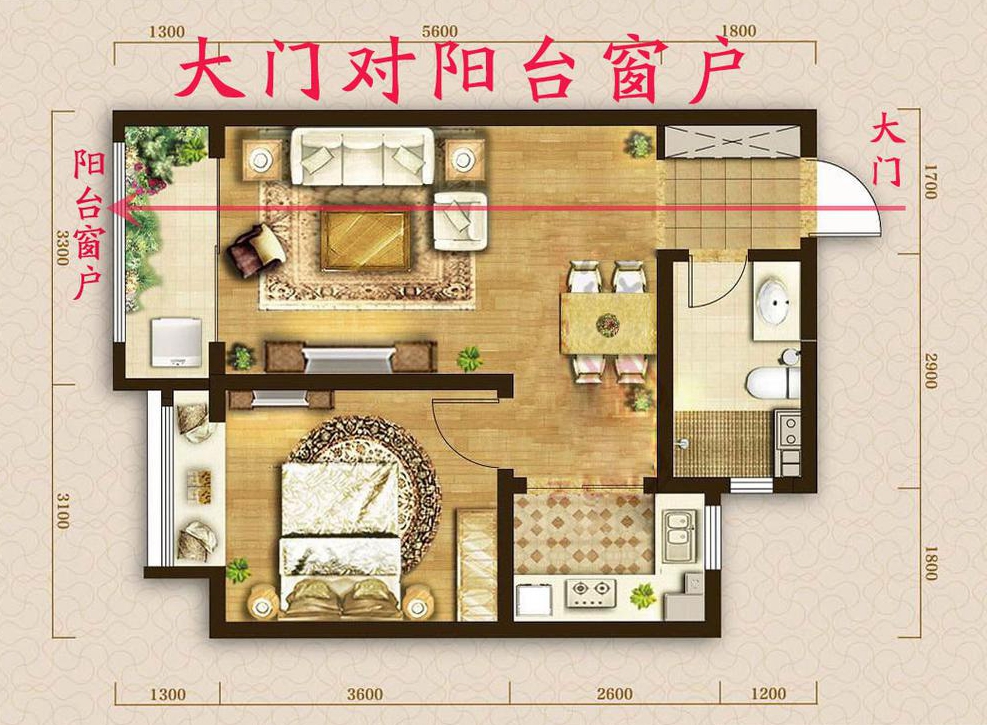 家的大门直对着客厅窗户求风水大师给化解一下
