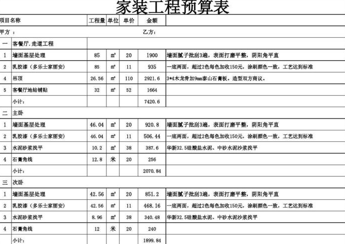 长沙装修多少钱一平米如何省钱装修